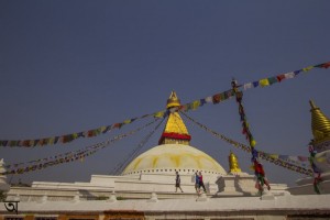 Boudhanath Stupa Kathmandu colourful prayer flags