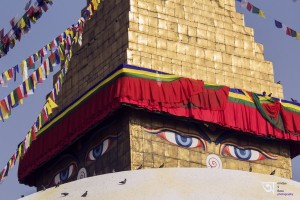 Buddha eyes Boudhanath Stupa Kathmandu