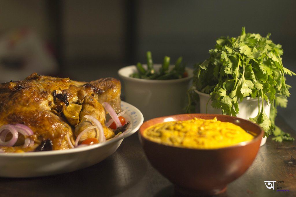 Masala Roast Chicken with Shahi Gravy inspired by passive blogging