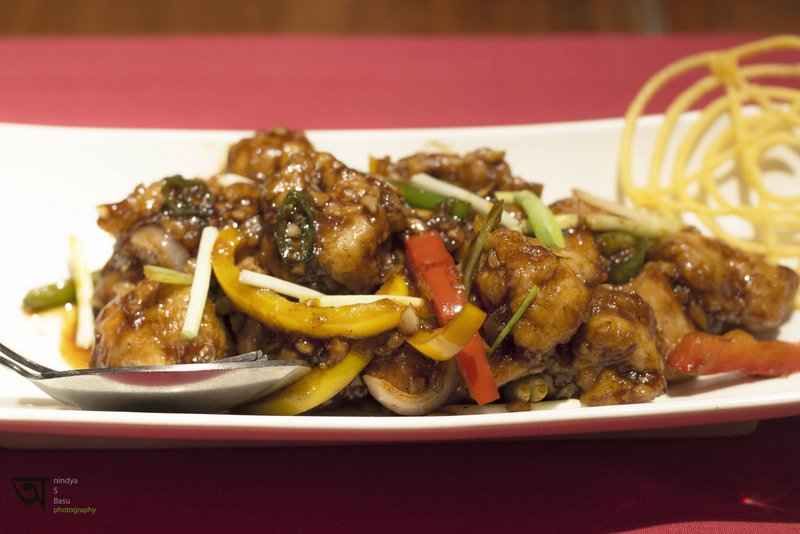 Delicious Tangra Style Chilli Chicken at The Orient Ffort Raichak Kolkata 