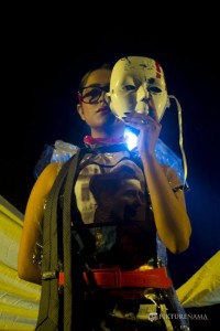 Ishita removes her mask halfwaythrough as a part of Fine Art photography workshop kolkata by Agnimirh Basu