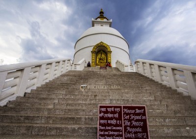World Peace Pagoda Pokhara close look