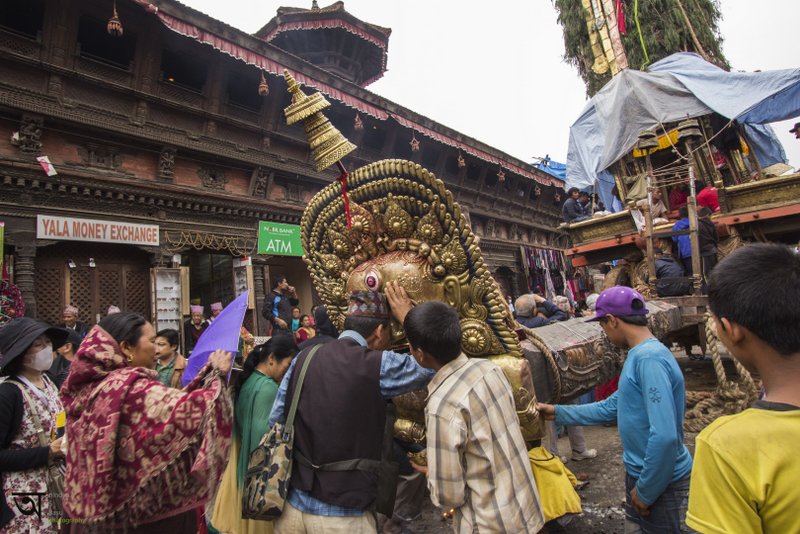 People seeking blessings at Rato Machhendranath festival in Kathmandu Nepal . Pictures by pikturenama