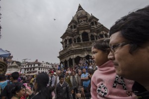 little onlooker at Rato Machhendranath festival in Kathmandu Nepal . Pictures by pikturenama