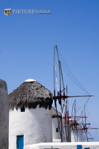 Kato Myloi - The windmills of Mykonos Greece by pikturenama all together