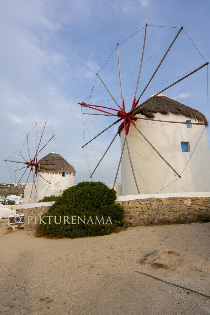 Goodbye Kato Myloi - The windmills of Mykonos Greece by pikturenama