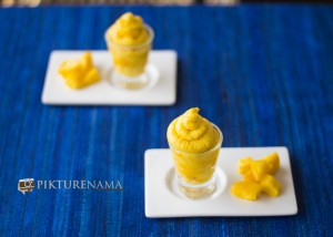 Mango Gelato Sandesh fusion mango sweet by pikturenama