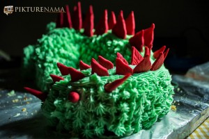 The tail of the Dinosaur Cake by pikturenama