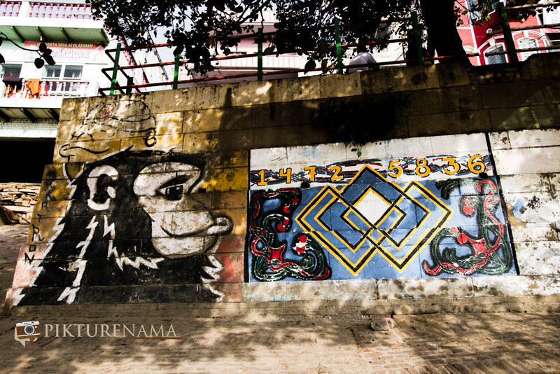 Graffiti on Varanasi Ghats fine art
