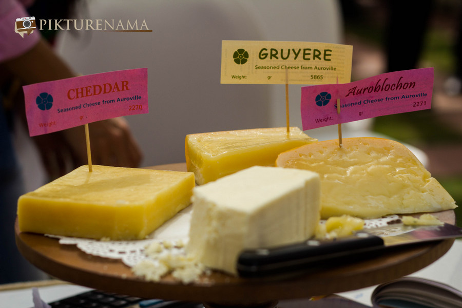 Exotic cheeses from living free at The farmers market kolkata by Karen Anand