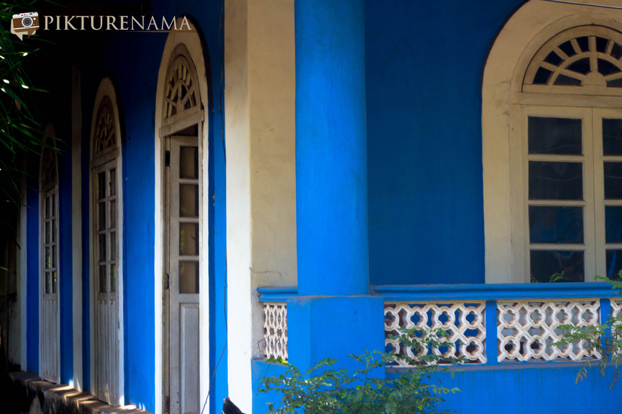 The Blue House in Goa and my mirror image