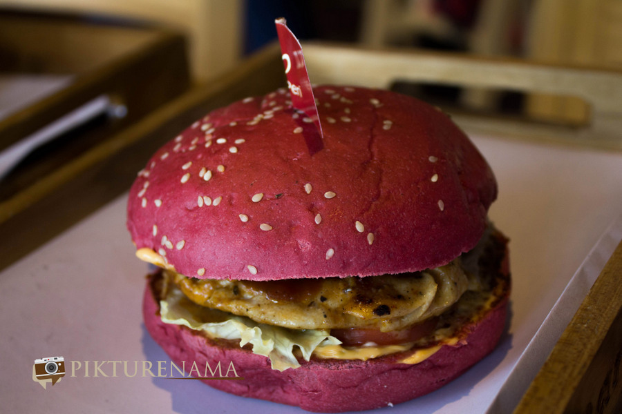 Red burger at Barcelos Kolkata