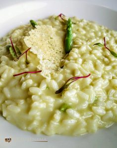 Italy on a plate Asparagus risotto