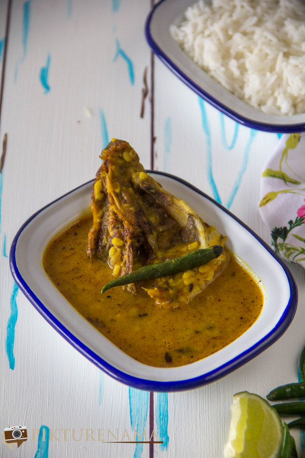 Machher Muro diye dal or dal cooked with fish head 4