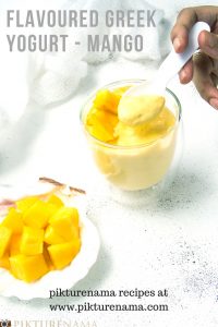 Mango flavoured greek yogurt