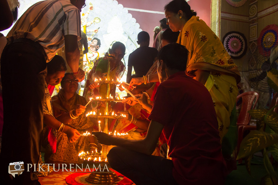 Elements of Durga Puja prayers Fire -1