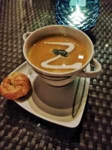 Grill by the poolside at Taj Bengal the soup