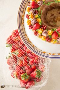 Raw produce for Lemon and Strawberry Cake -