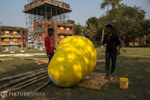 The Kolkata festival installations ready