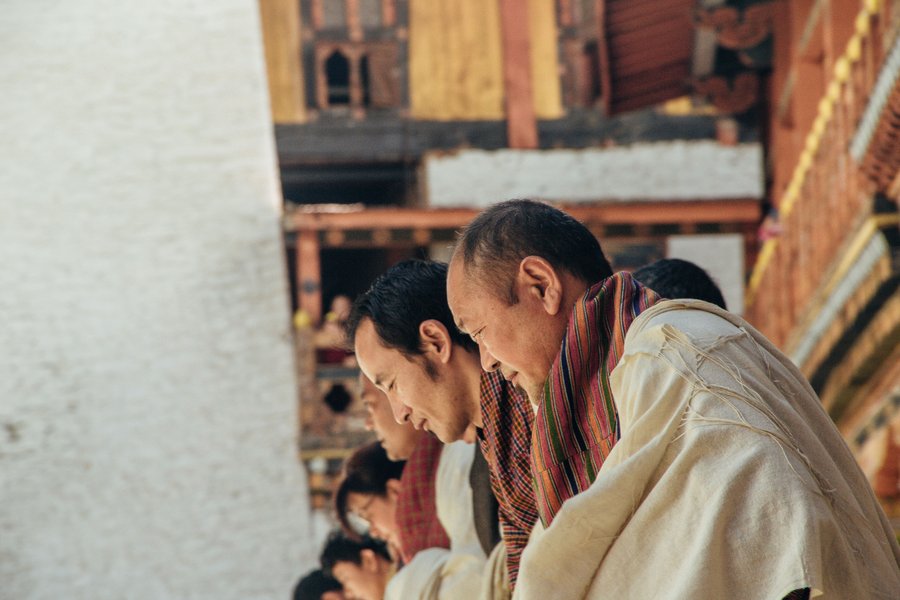 Inside Punakha Dzong with the training of Khadar - 4