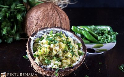 Chingri Makha / Bengali style prawn and onion salad with mustard oil