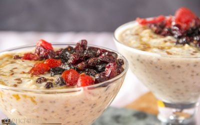 Overnight oats bowl with mixed berries- Easy and delicious