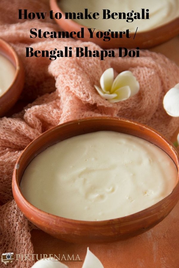 How to make Bengali Bhapa Doi pinterest