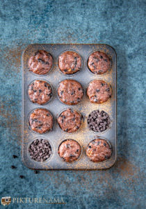 chocolate banana muffins - 4