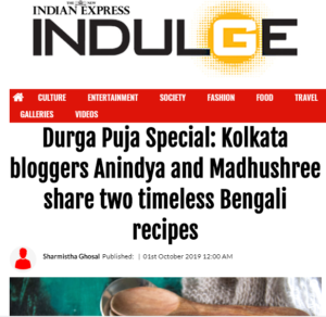 Indian Express Durga Puja Special Menu by Anindya and Madhushree
