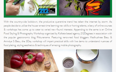 Food Styling and Photography workshop covered by The Kolkata Buzz