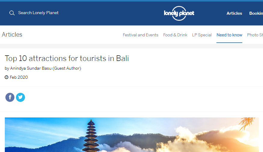 Lonely Planet - Top 10 Attractions in Bali