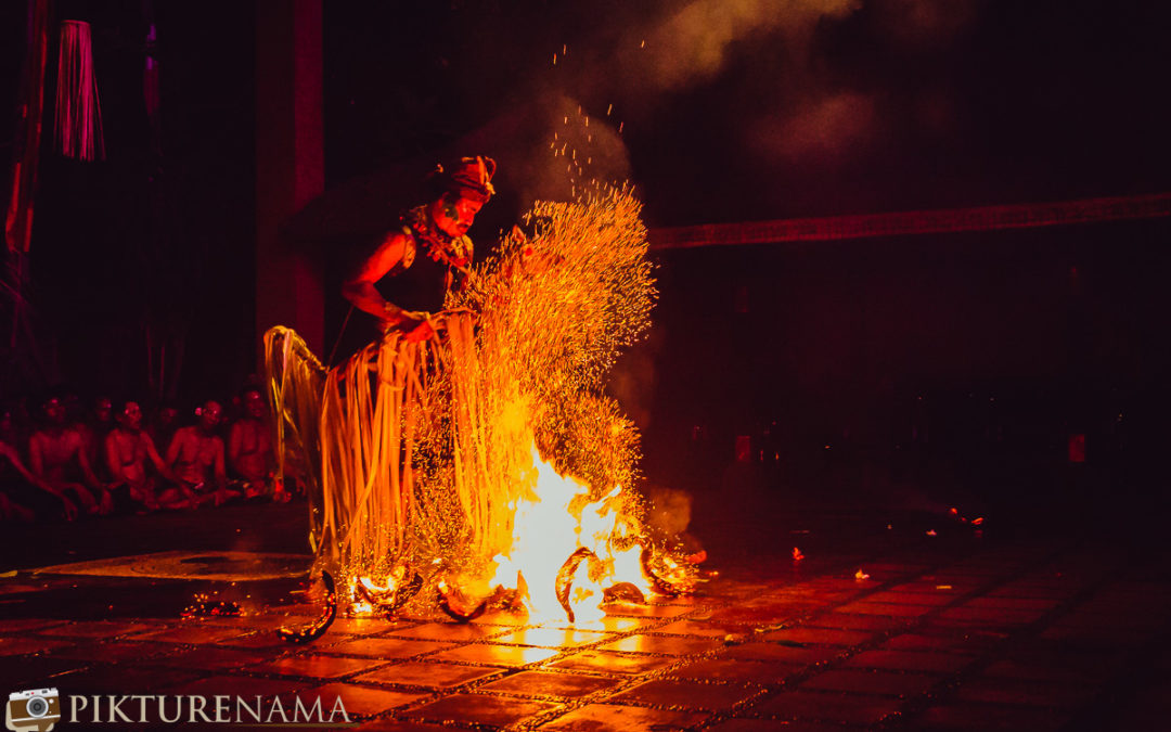 Kecak dance - real fire on stage
