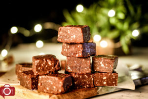 Chocolate Almond Fudge / Chocolate Badam Burfi - 4