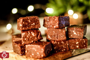 Chocolate Almond Fudge / Chocolate Badam Burfi - 5