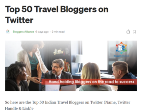 Bloggers Alliance Top travel bloggers