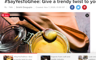 Times of India – The importance of Ghee