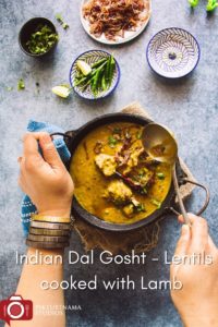 Indian Dal Gosht - lentils Curry