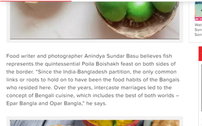 Anindya Sundar Basu on Poila Baishakh food in Cal Times
