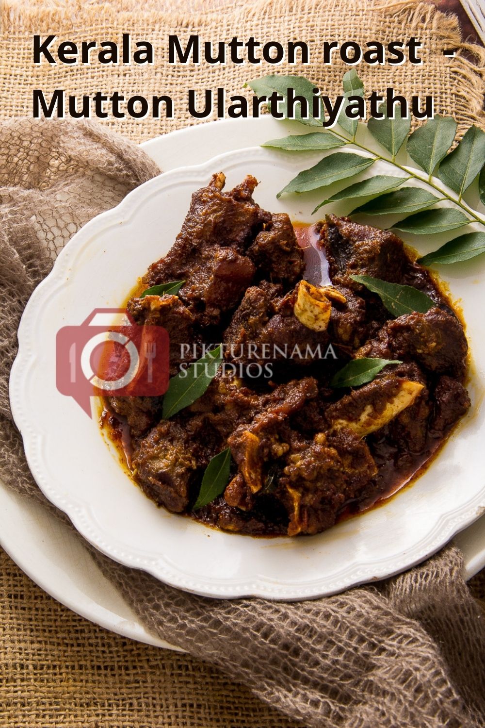 Kerala Mutton Roast - Mutton Ularthiyathu Recipe - Pinterest 2