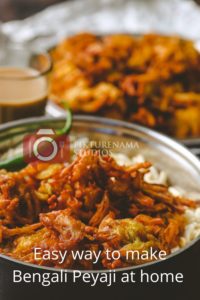 Easy Bengali Onion Fritters - Peyaji at home - 1