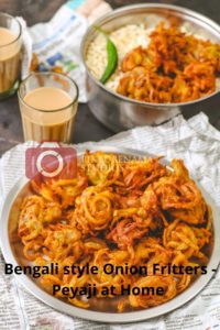 Easy Bengali Onion Fritters - Peyaji at home - 3