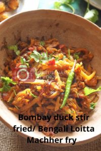 Bombay Duck Stir Fry / bengali loitte macher Jhuri for pinterest - 2