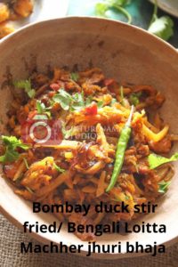 Bombay Duck Stir Fry / bengali loitte macher Jhuri bhaja -pinterest 2
