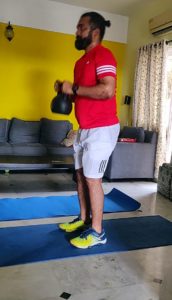Muscle age test with kettlebell