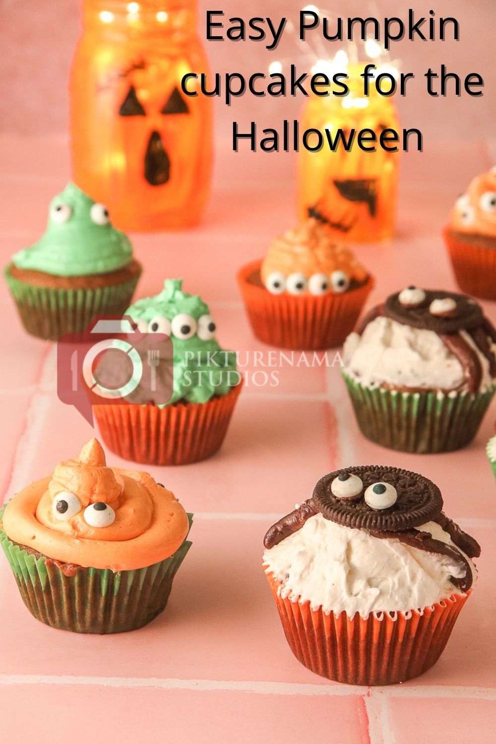 Easy Pumpkin cupckaes for Halloween- 2