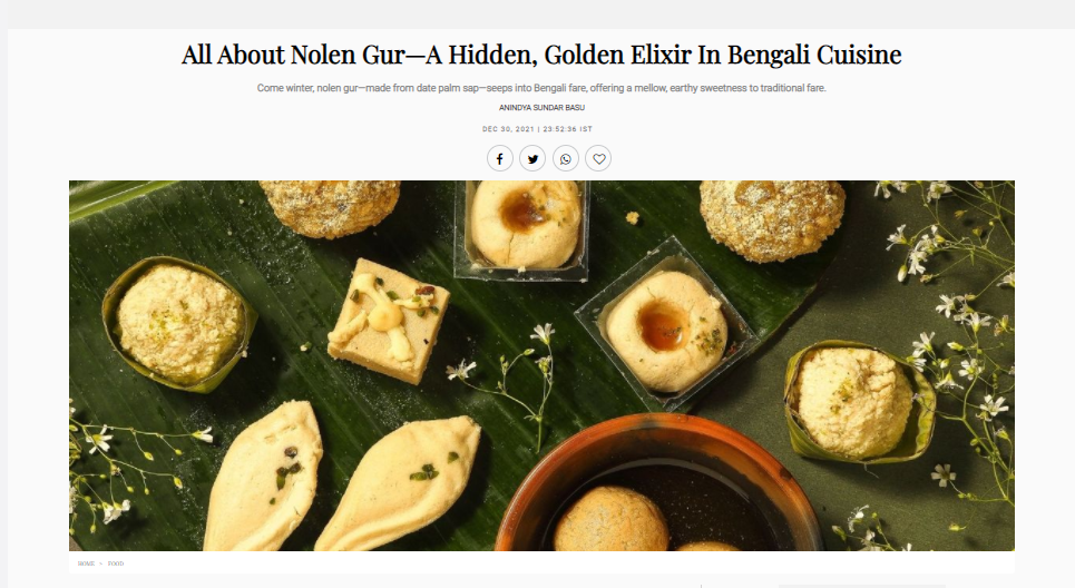 Anindya Sundar Basu writes for Zee zest for Nolen Gur 