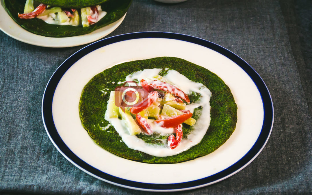 Spinach Crepes- Dairy-free savoury crepes