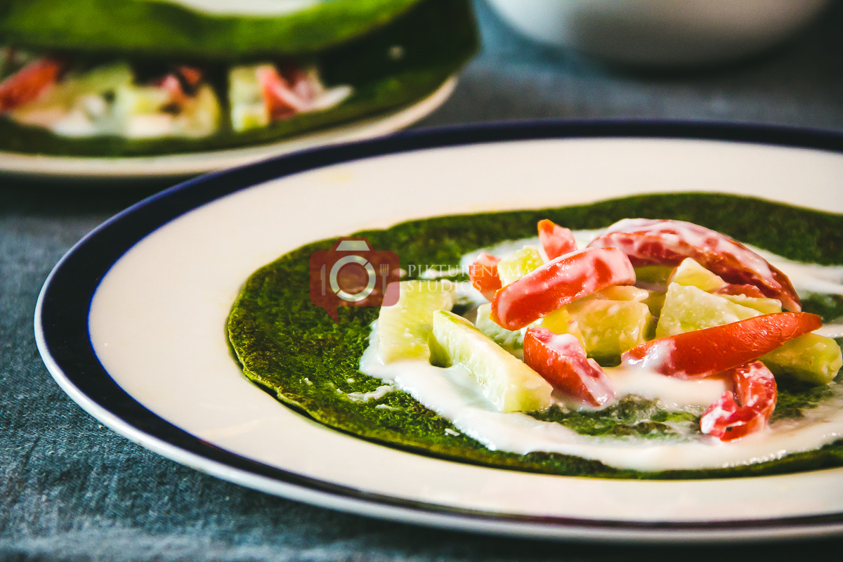 Spinach crepes at home - 6