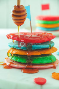 Rainbow pancakes at home - 5