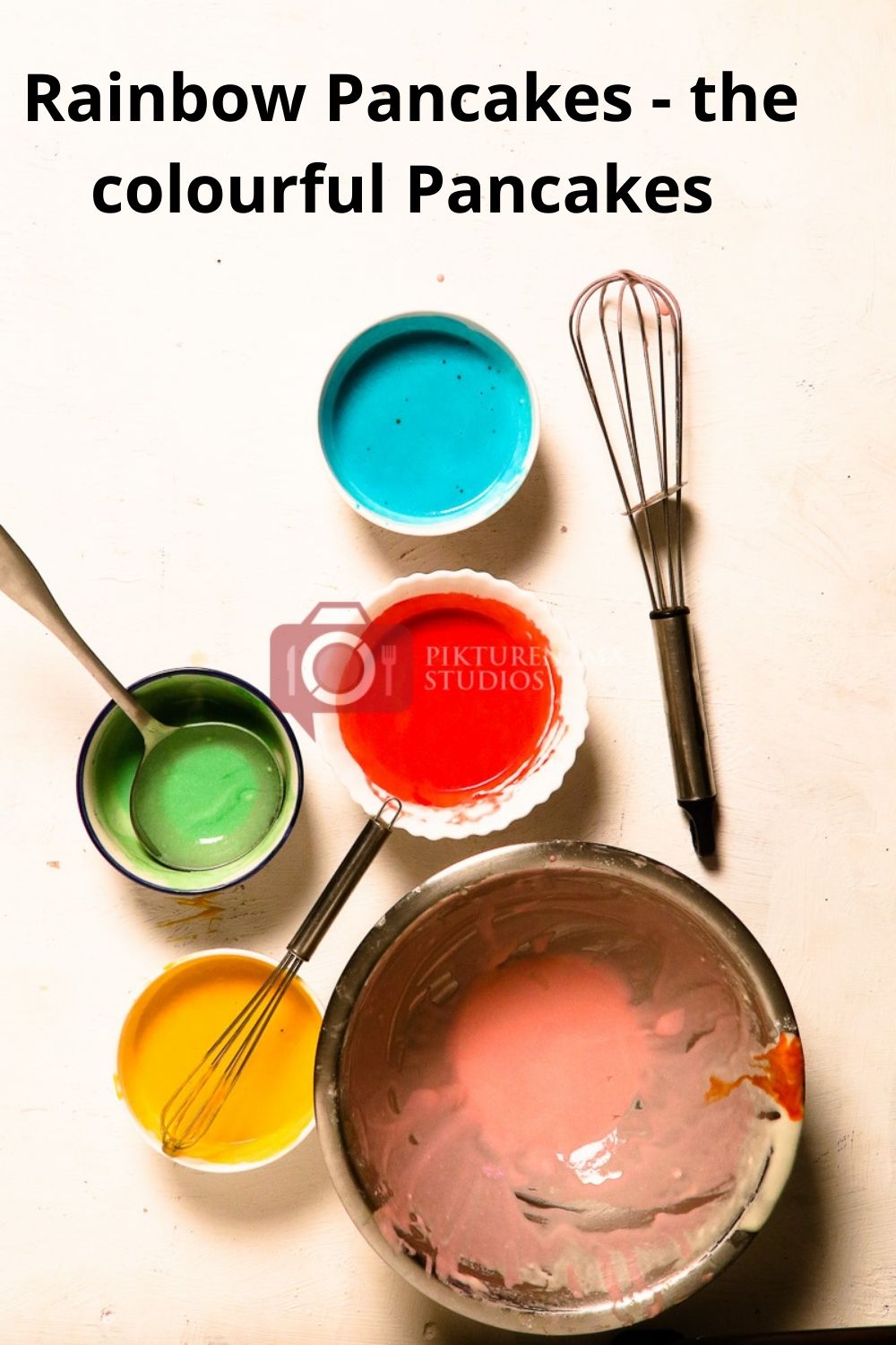 Rainbow Pancakes for Pinterest  - 2 